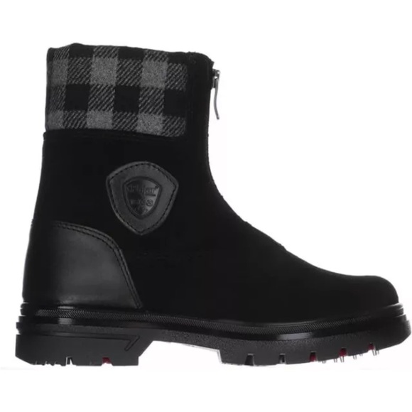 Pajar Heritage Patch Boot Black Leather Waterproof Ice Grip Sheepskin $450 5B 6B - Picture 7 of 14